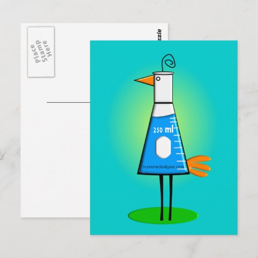 Chemist "Beeker Bird" Gifts Briefkaart (Voorkant / Achterkant)