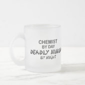 Chemist Deadly Ninja bij nacht Matglas Koffiemok (Links)