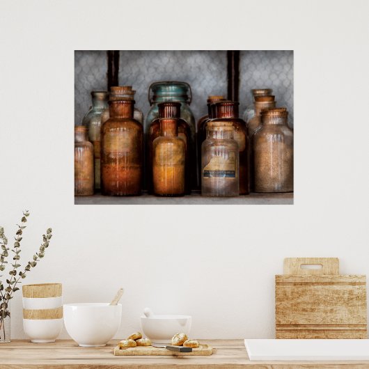 Chemist - Diverse chemicaliën Poster (Keuken)