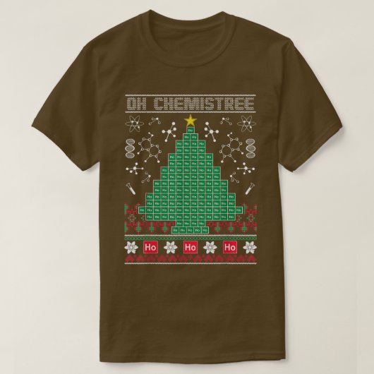 Chemist Element Oh Chemistree Ugly KerstSweat T-shirt (Design voorkant)