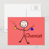 Chemist Gifts-Stick Persoon met testbuizen Briefkaart (Voorkant / Achterkant)