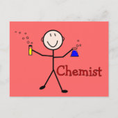 Chemist Gifts-Stick Persoon met testbuizen Briefkaart (Voorkant)