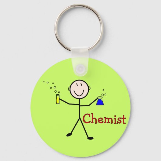 Chemist Gifts-Stick Persoon met testbuizen Sleutelhanger (Voorkant)