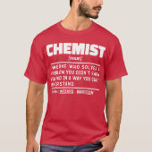 Chemist Noun Science Lover Lab Technician Grappig T-shirt (Voorkant)