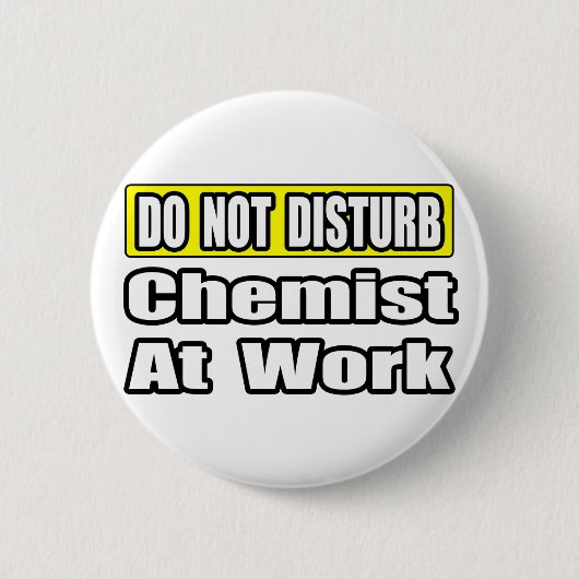 Chemist op het werk ronde button 5,7 cm (Voorkant)