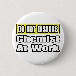 Chemist op het werk ronde button 5,7 cm