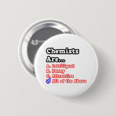 Chemist Quiz... Joke Ronde Button 5,7 Cm (Voorkant /achterkant)