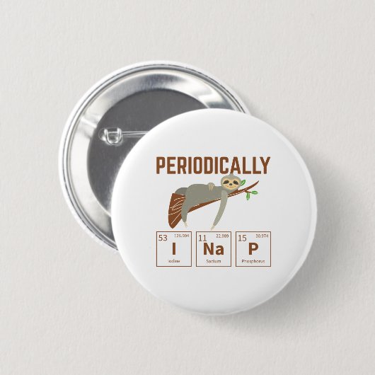 Chemist Sloth | Scheikundewetenschappelijke gesche Ronde Button 5,7 Cm (Voorkant /achterkant)