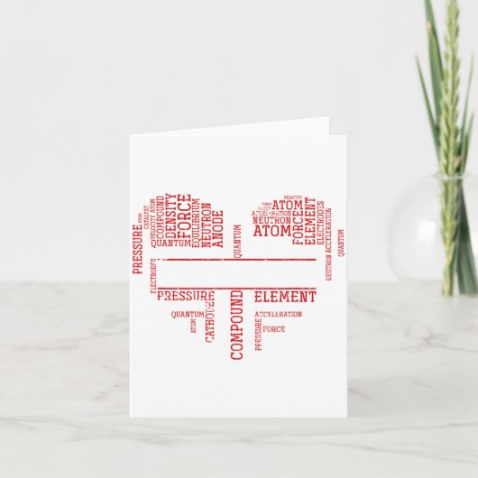 Chemist Valentines Day Gift Science Chemistry  Kaart (Voorkant)