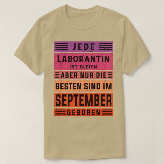 chemist verjaardag september geboren laboratoriumt t-shirt (Design voorkant)
