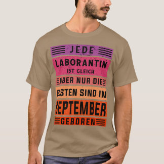 chemist verjaardag september geboren laboratoriumt t-shirt