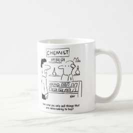 Chemist verkoopt alleen gênante producten koffiemok