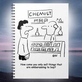 Chemist verkoopt alleen gênante producten notitieboek