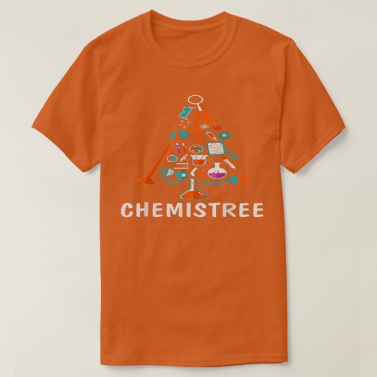Chemistree Funny Science Christmas Tree Labratory T-shirt (Design voorkant)