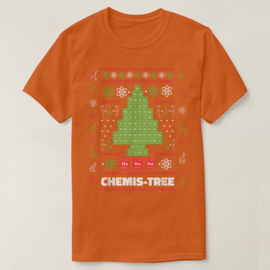 Chemistree Funny Science kerstboomchemie T-shirt (Design voorkant)
