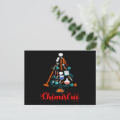 Chemistree Kerstmis, Funny Science T-shirt Briefkaart (Staand voorkant)