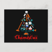 Chemistree Kerstmis, Funny Science T-shirt Briefkaart (Voorkant)