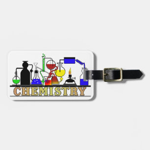 CHEMISTRISCHE KOPERS EN FLASKS-LOGO BAGAGELABEL