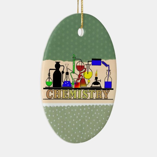 CHEMISTRISCHE KOPERS EN FLASKS-LOGO KERAMISCH ORNAMENT (Rechts)