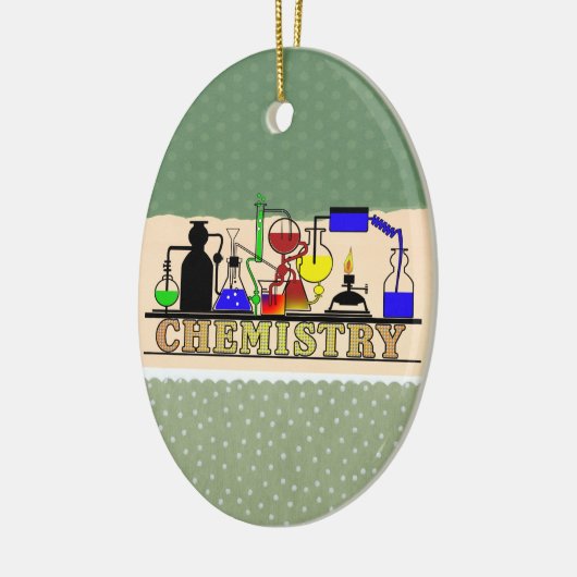 CHEMISTRISCHE KOPERS EN FLASKS-LOGO KERAMISCH ORNAMENT (Links)