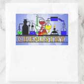 CHEMISTRISCHE KOPERS EN FLASKS-LOGO RECHTHOEKIGE STICKER (Tas)