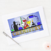 CHEMISTRISCHE KOPERS EN FLASKS-LOGO RECHTHOEKIGE STICKER (Envelop)