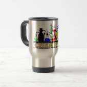 CHEMISTRISCHE KOPERS EN FLASKS-LOGO REISBEKER (Voorkant links)