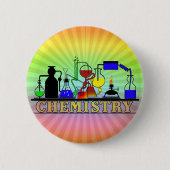 CHEMISTRISCHE KOPERS EN FLASKS-LOGO RONDE BUTTON 5,7 CM (Voorkant)