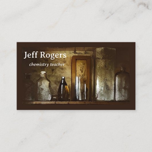 Chemistry Ancient Science Teacher Visitekaartje (Voorkant)
