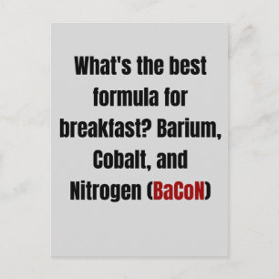 Chemistry Bacon Pun Briefkaart