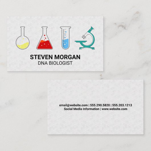 Chemistry Beakers | Microscoop Visitekaartje (Voorkant / Achterkant)