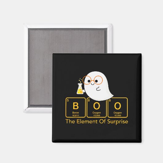 Chemistry Boo The Element Of Surprise Cute Chemist Magneet (Voorkant / Achterkant)