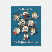 Chemistry Caffeine Molecule Funny Science Geek Cof Fleece Deken (Voorkant)