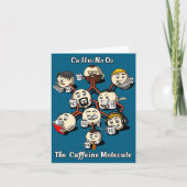 Chemistry Caffeine Molecule Funny Science Geek Cof Kaart (Voorkant)