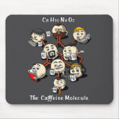Chemistry Caffeine Molecule Funny Science Geek Cof Muismat (Voorkant)