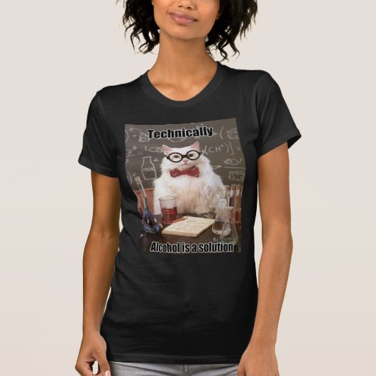 Chemistry Cat Meme Alcohol T-shirt (Voorkant)