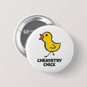 Chemistry Chick Ronde Button 5,7 Cm (Voorkant /achterkant)