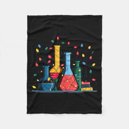 Chemistry Christmas Lights Lover Chemist Science L Fleece Deken (Voorkant)