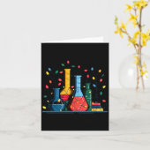 Chemistry Christmas Lights Lover Chemist Science L Kaart (Gele Bloem)