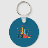 Chemistry Christmas Lights Lover Chemist Science L Sleutelhanger (Voorkant)