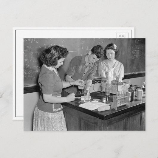 Chemistry Class, 1943 Briefkaart (Voorkant / Achterkant)