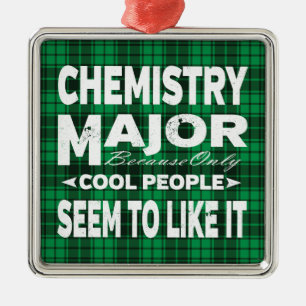 Chemistry College Major Student Green Pset Metalen Ornament