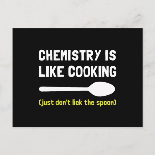 Chemistry Cooking Briefkaart (Voorkant)