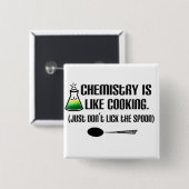 Chemistry Cooking Vierkante Button 5,1 Cm (Voorkant /achterkant)