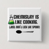 Chemistry Cooking Vierkante Button 5,1 Cm (Voorkant)