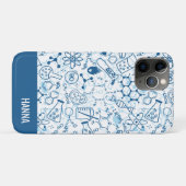 Chemistry Doodle Pattern Personalized Name Case-Mate iPhone Case (Achterkant (horizontaal))