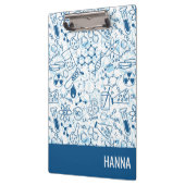 Chemistry Doodle Pattern Personalized Name Klembord (Links)