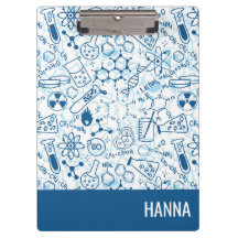 Chemistry Doodle Pattern Personalized Name