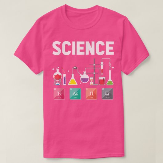 Chemistry Elements Laboratory Science Teacher T-shirt (Design voorkant)