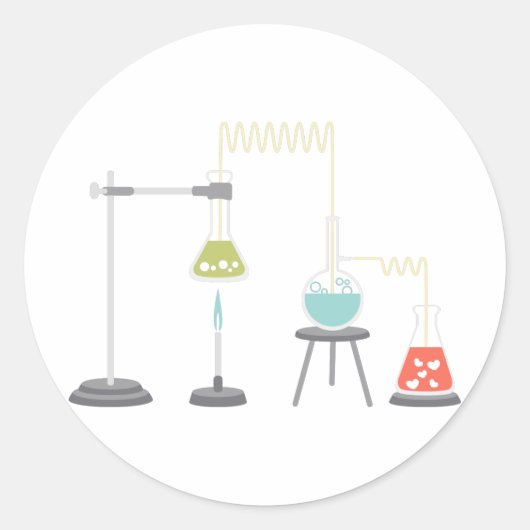 Chemistry Experiment Ronde Sticker (Voorkant)